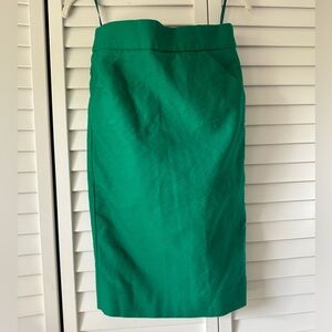J. Crew The Pencil Skirt in Green - Size 00